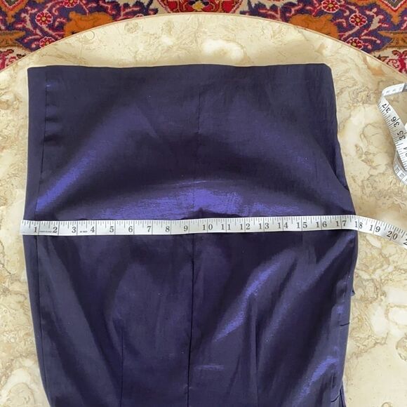 Max & Cleo Strapless Purple Taffeta Mini Cocktail Party Dress - Picture 13 of 16